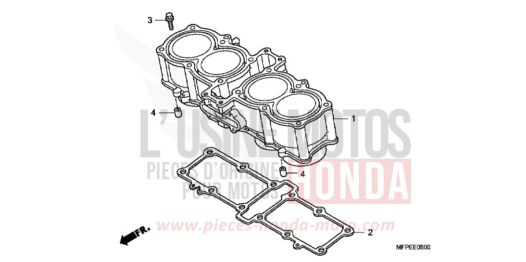 ZYLINDER von CB1300 Super Bold'or ABS GRAPHITE BLACK (NHB01EB) von 2010